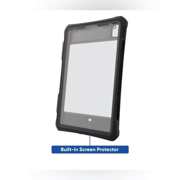 onn. Waterproof Tablet Case for iPad Pro 11" (3rd, 4th generation) - Black - Picture 4 of 7